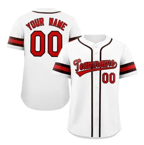 Button-Up White Baseball Jerse5